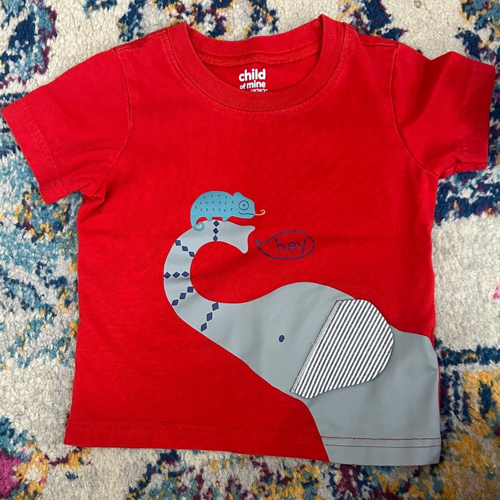 Child of Mine Red Elephant Graphic Tee